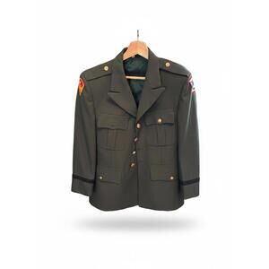 Haas, Dark Green, Men's Vintage Military Jacket